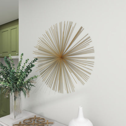 Decorazione da parete 3D grande a forma di stella in metallo - Oro - Roche River Decor
