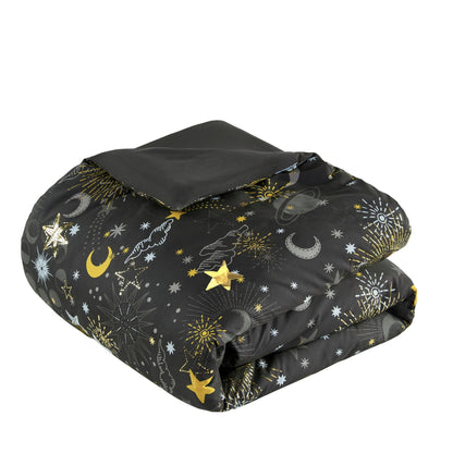 Set copripiumino metallizzato Ariella Starry Sky con cuscino per bambini di Intelligent Design Kids