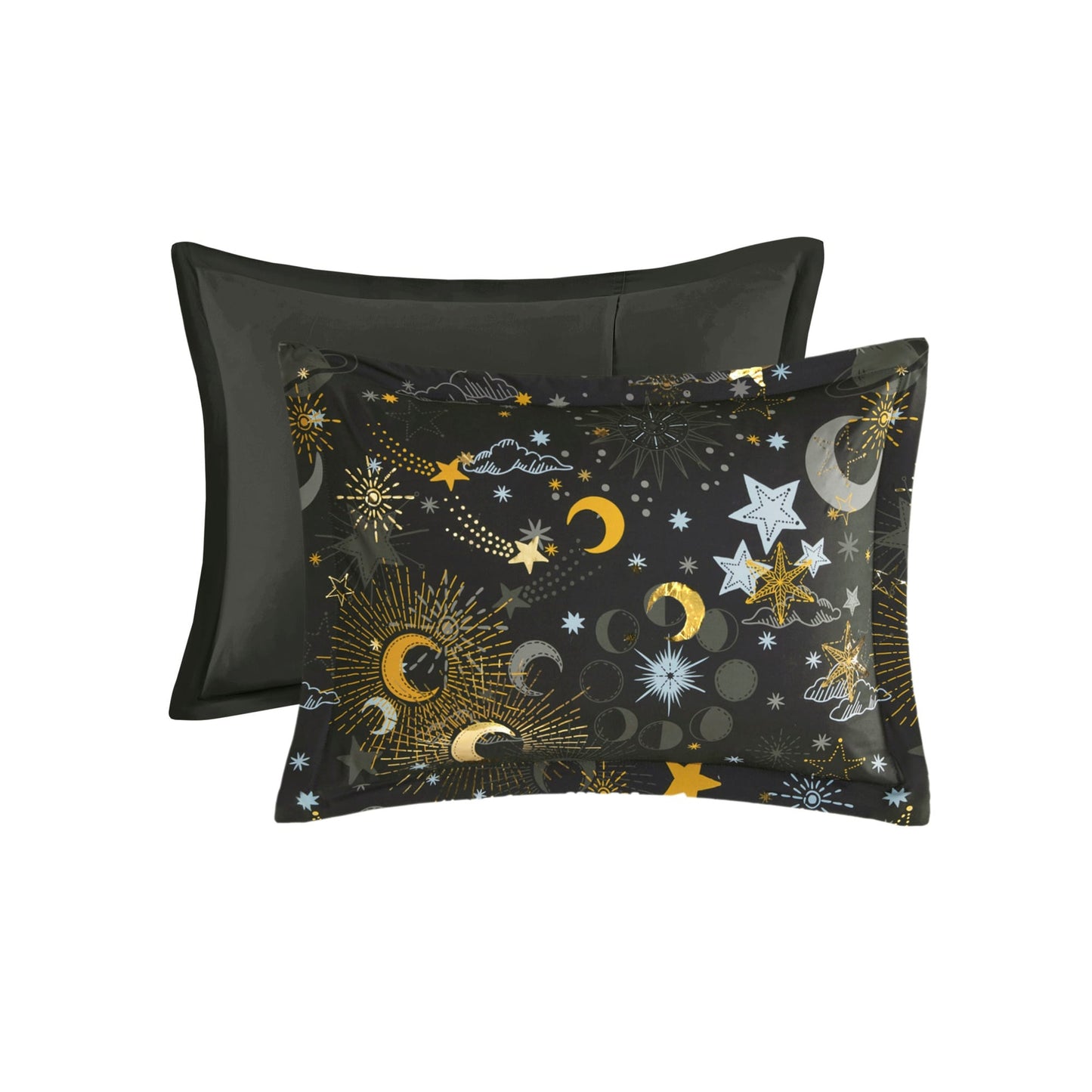 Set copripiumino metallizzato Ariella Starry Sky con cuscino per bambini di Intelligent Design Kids