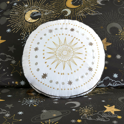 Set copripiumino metallizzato Ariella Starry Sky con cuscino per bambini di Intelligent Design Kids