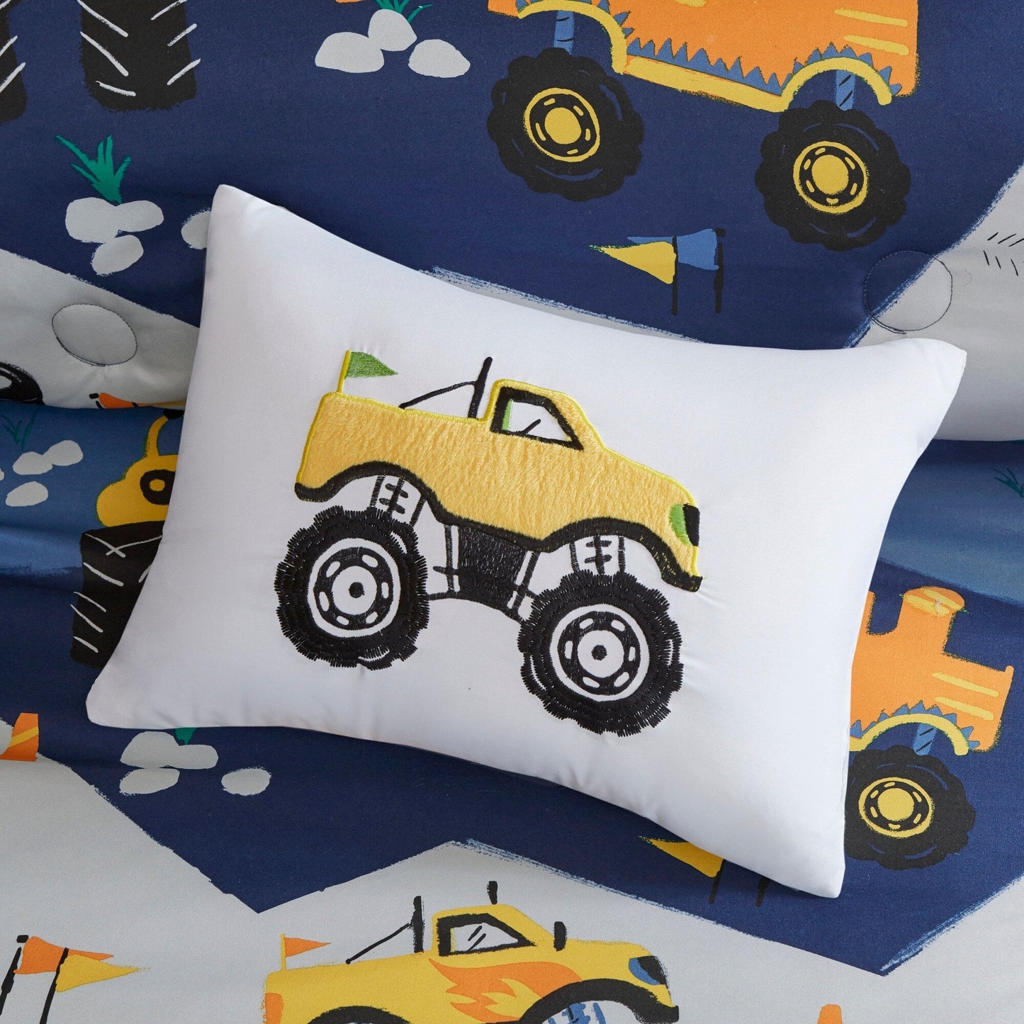 Set di piumoni blu Gavin Monster Truck di Intelligent Design Kids