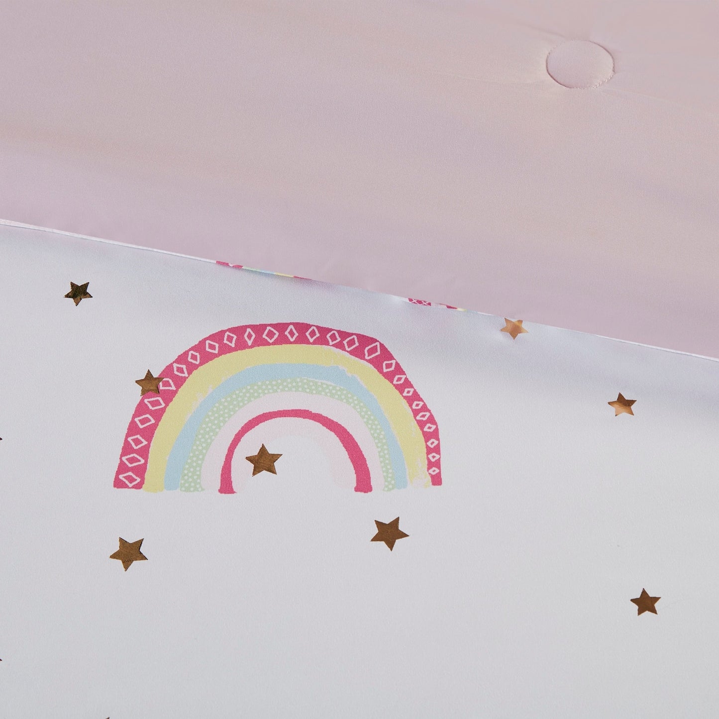 Set copripiumino con lenzuola Mia Rainbow e stelle metalliche per bambini di Intelligent Design Kids