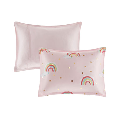 Set copripiumino con lenzuola Mia Rainbow e stelle metalliche per bambini di Intelligent Design Kids