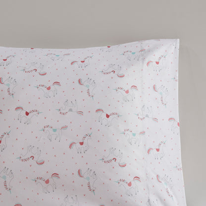 Set copripiumino con lenzuola Mia Rainbow e stelle metalliche per bambini di Intelligent Design Kids