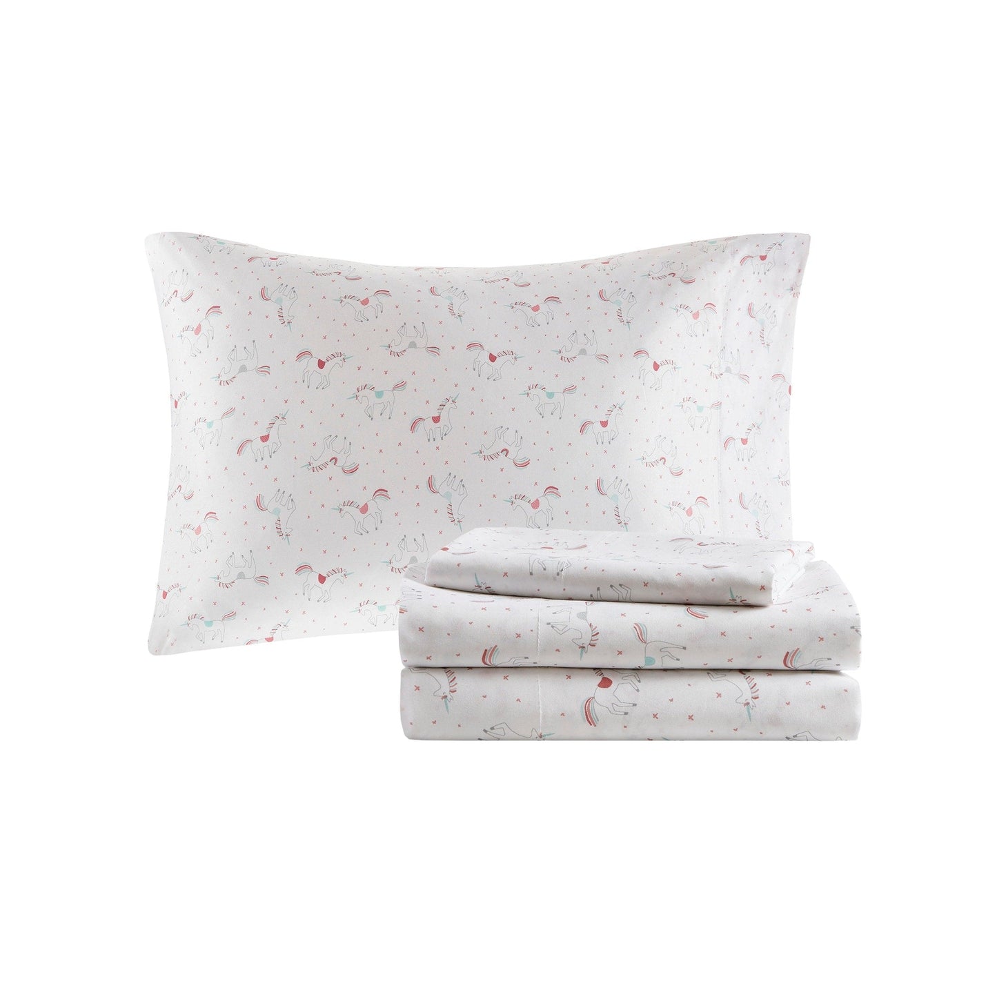 Set copripiumino con lenzuola Mia Rainbow e stelle metalliche per bambini di Intelligent Design Kids