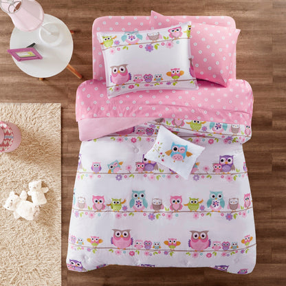 Set copripiumino con lenzuola a forma di gufo notturno Nellie di Intelligent Design Kids
