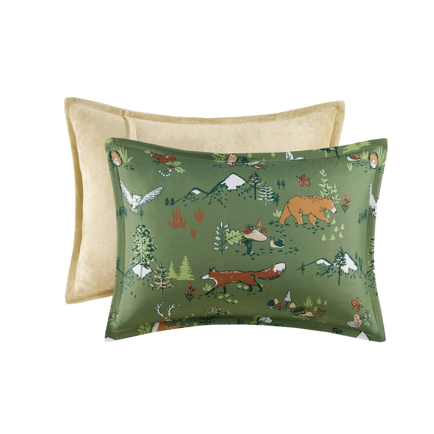 Set di piumoni reversibili in peluche Theo Forest Animals di Intelligent Design Kids