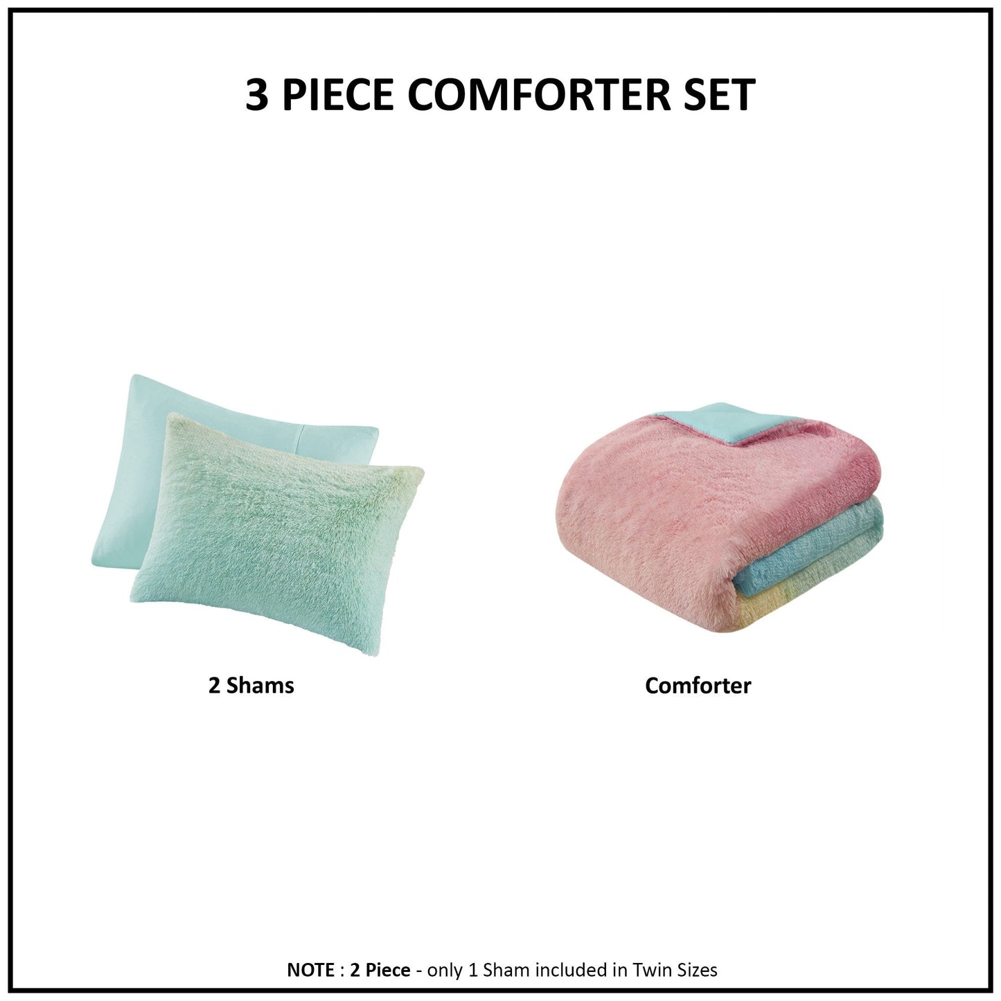 Set copripiumino in pelliccia sintetica Talia Ombre Shaggy di Intelligent Design