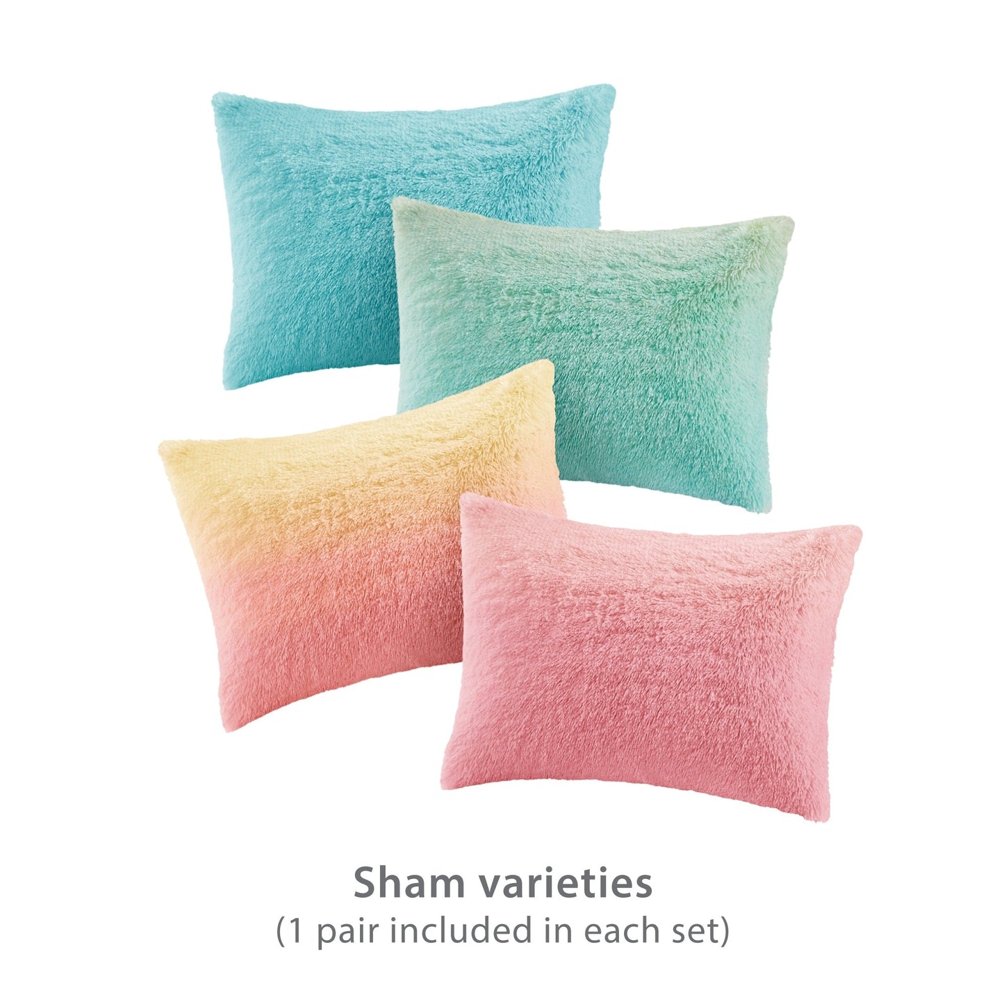 Set copripiumino in pelliccia sintetica Talia Ombre Shaggy di Intelligent Design