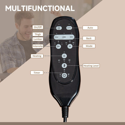 Sedia da ufficio ergonomica con schienale alto e massaggio in microfibra, reclinabile, con riscaldamento, poggiapiedi e telecomando