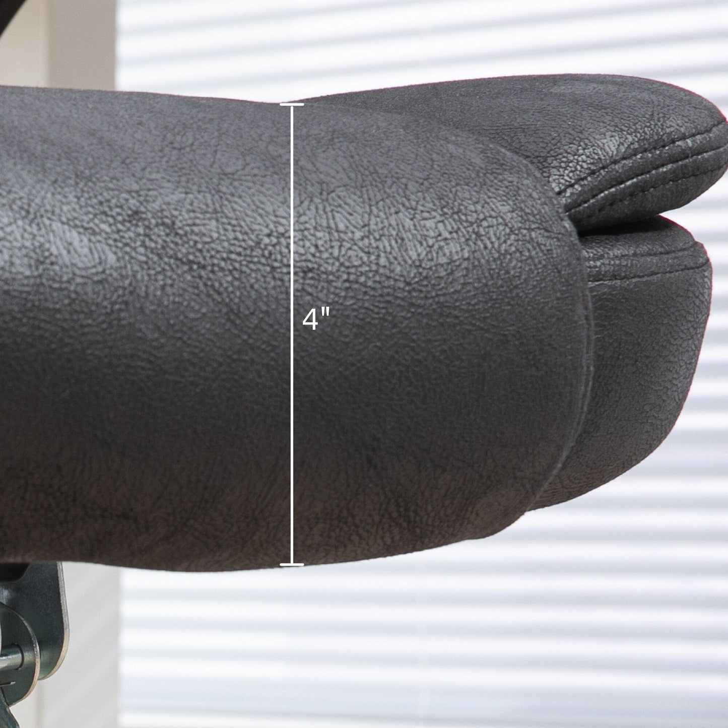 Sedia da ufficio massaggiante in microfibra con calore, vibrazione a 6 punti, schienale reclinabile regolabile, braccioli imbottiti, telecomando