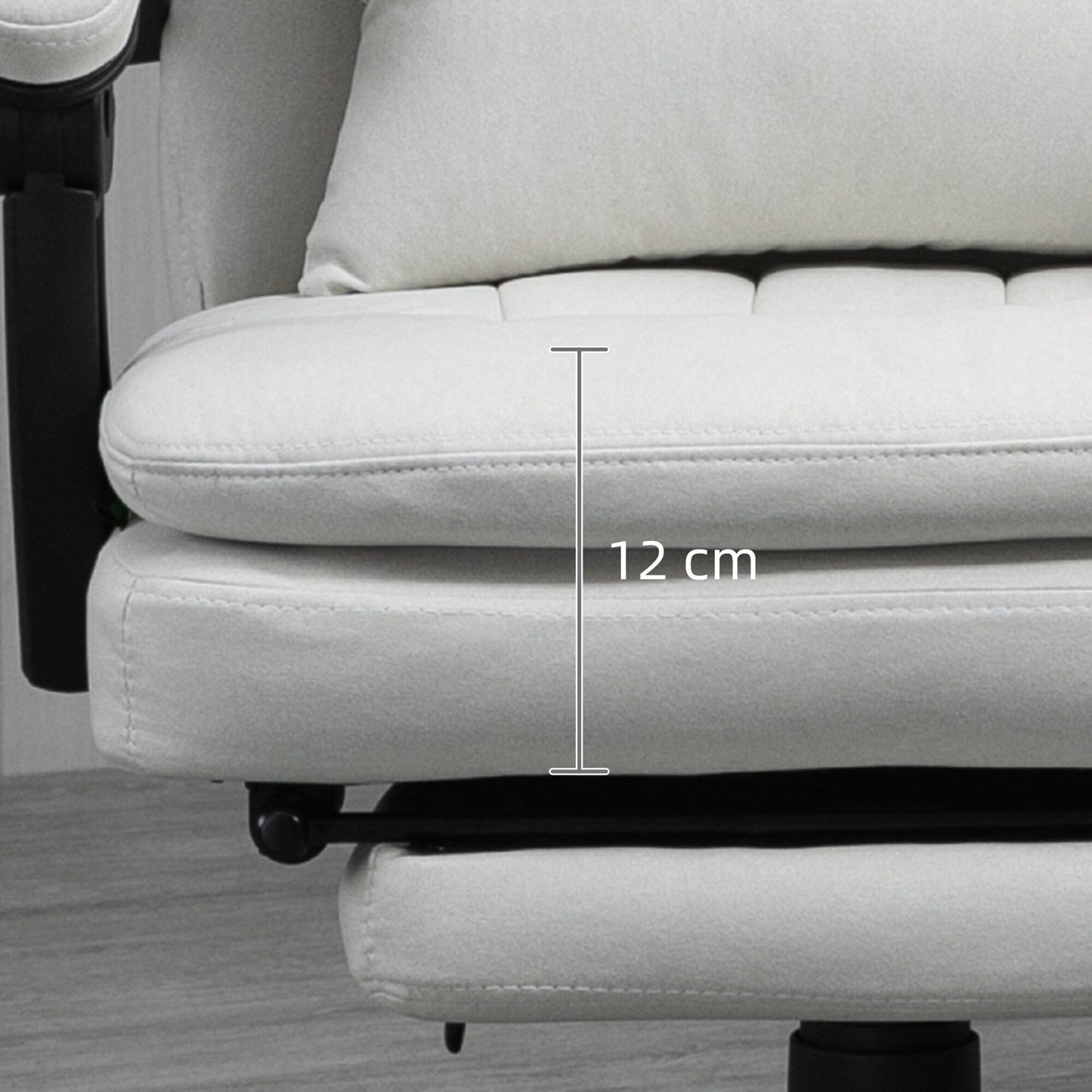 Poltrona reclinabile da ufficio girevole a 360° in microfibra con massaggio vibrante, riscaldamento lombare, cuscino lombare, poggiapiedi, altezza regolabile