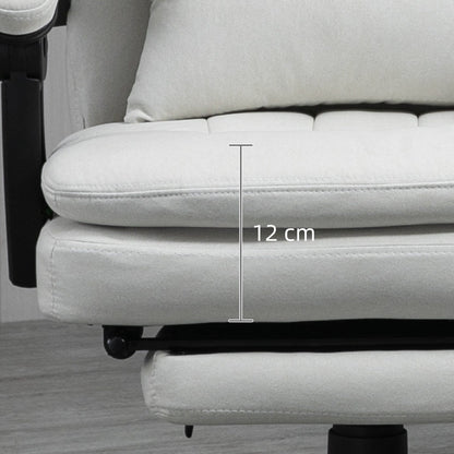 Poltrona reclinabile da ufficio girevole a 360° in microfibra con massaggio vibrante, riscaldamento lombare, cuscino lombare, poggiapiedi, altezza regolabile