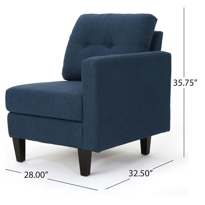 Divano componibile modulare a 5 pezzi di metà secolo con cuscini trapuntati a bottoni per soggiorno