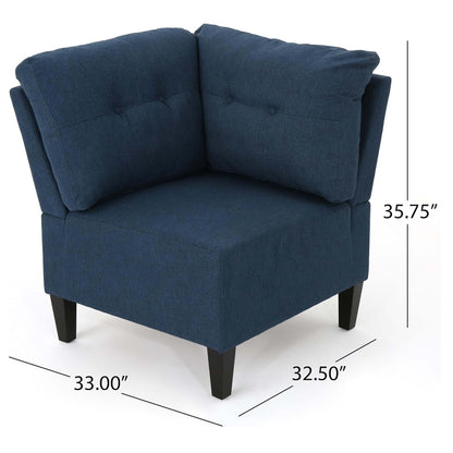 Divano componibile modulare a 5 pezzi di metà secolo con cuscini trapuntati a bottoni per soggiorno