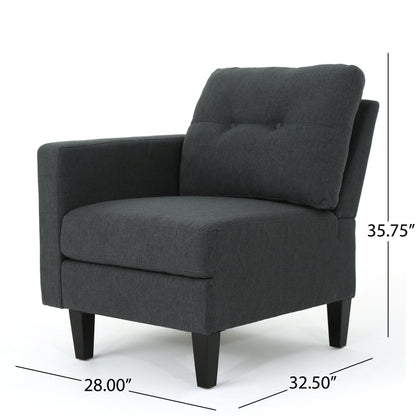 Divano componibile modulare a 5 pezzi di metà secolo con cuscini trapuntati a bottoni per soggiorno