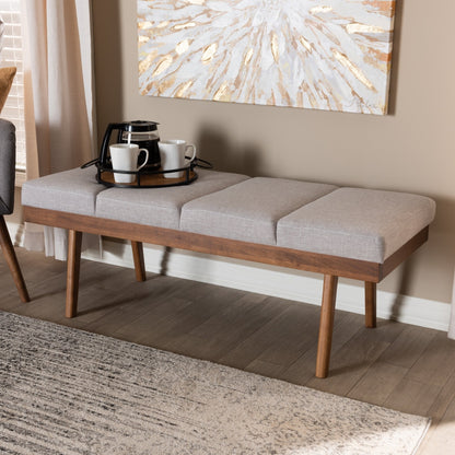 Panca in tessuto di metà secolo