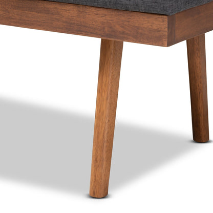 Panca in tessuto di metà secolo