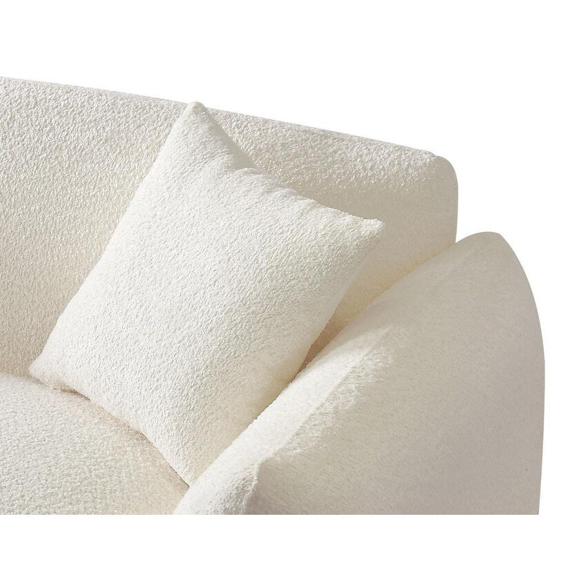 Divano a 3 posti imbottito in bouclé Mid Century Modern 102.36 con cuscini per soggiorno