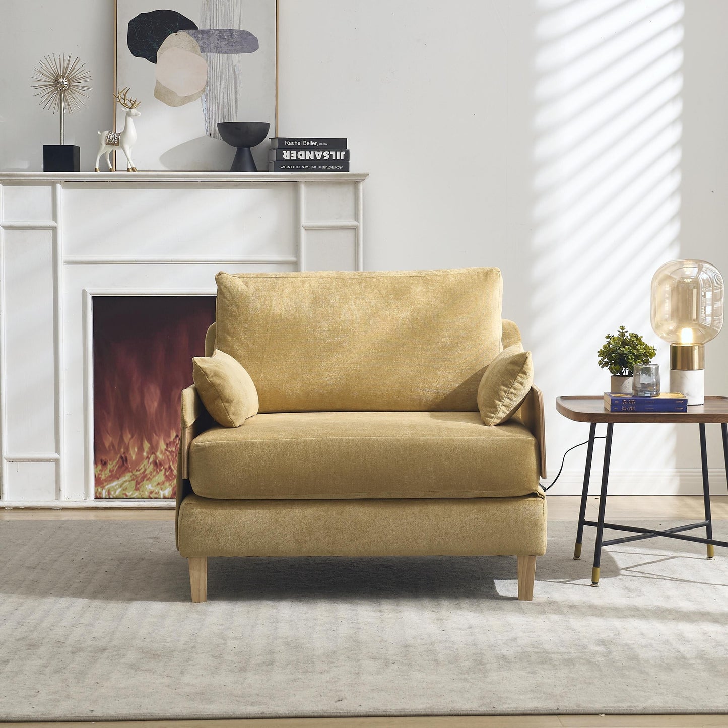 Divano letto reclinabile pieghevole 3 in 1 in stile moderno di metà secolo, trasformabile in divano letto