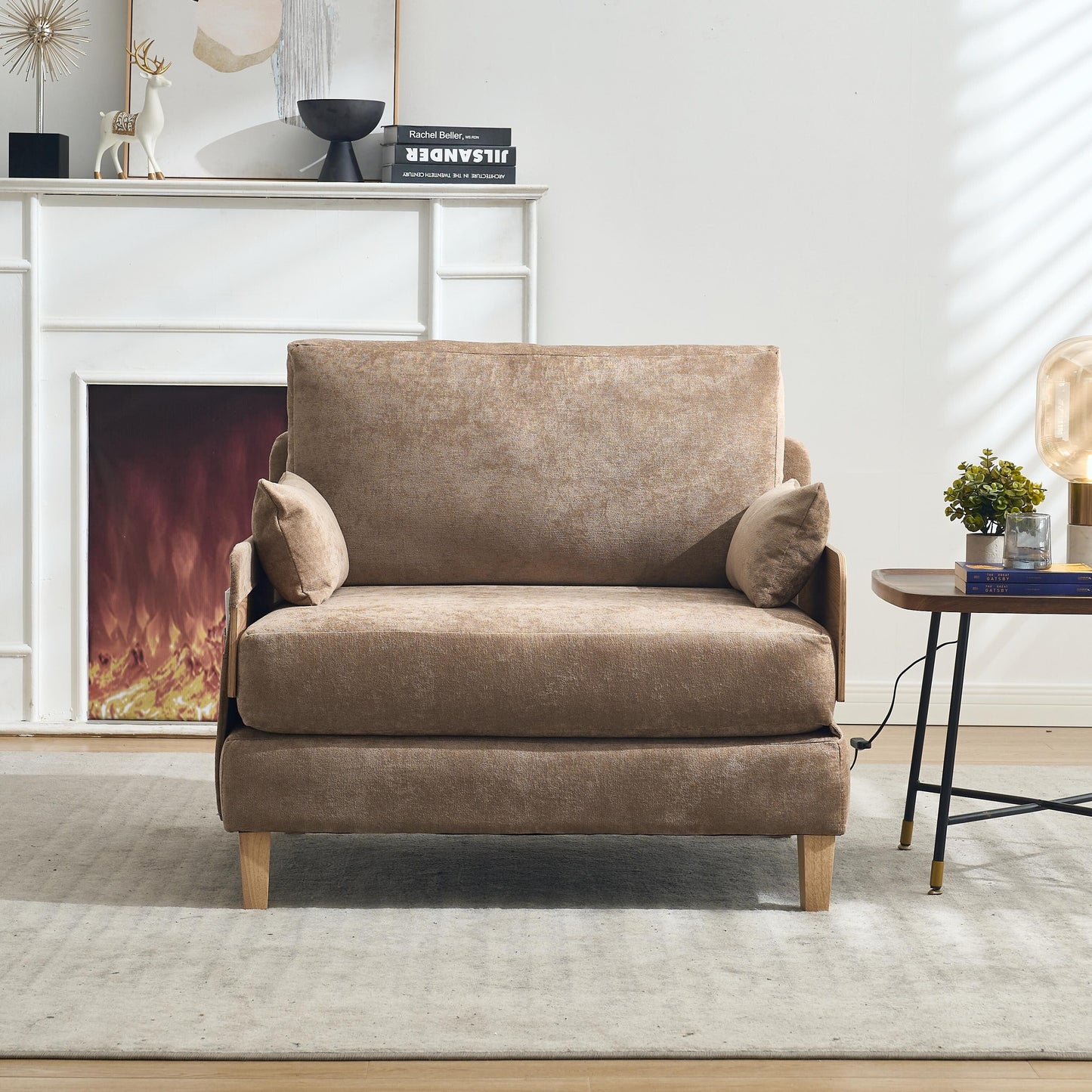 Divano letto reclinabile pieghevole 3 in 1 in stile moderno di metà secolo, trasformabile in divano letto