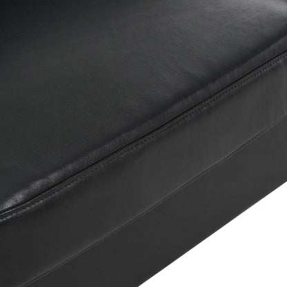 Divano a 3 posti Mid Century Modern 76.7 in PU con struttura in ferro e legno per soggiorno