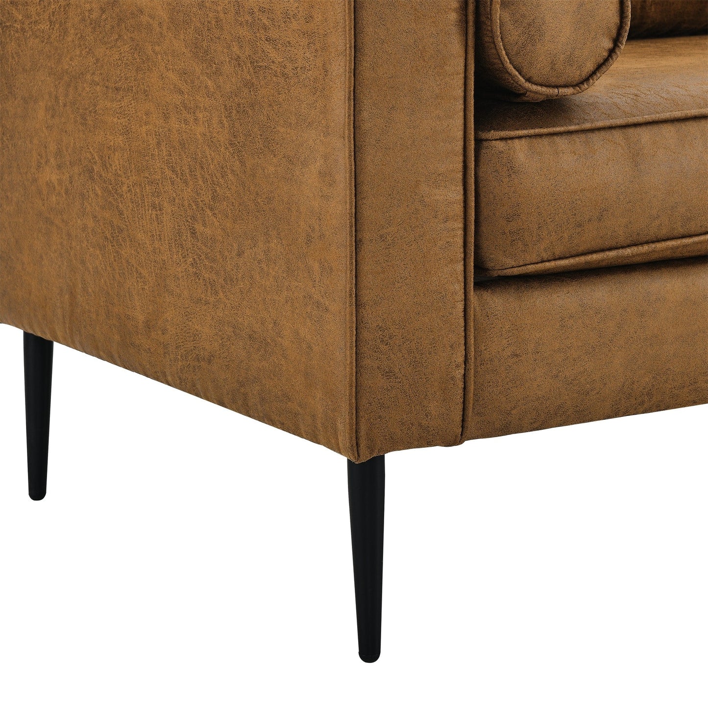 Divano a due posti imbottito Mid Century Modern 79 con cuscino e cuscini per soggiorno