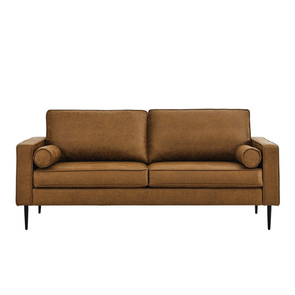 Divano a due posti imbottito Mid Century Modern 79 con cuscino e cuscini per soggiorno