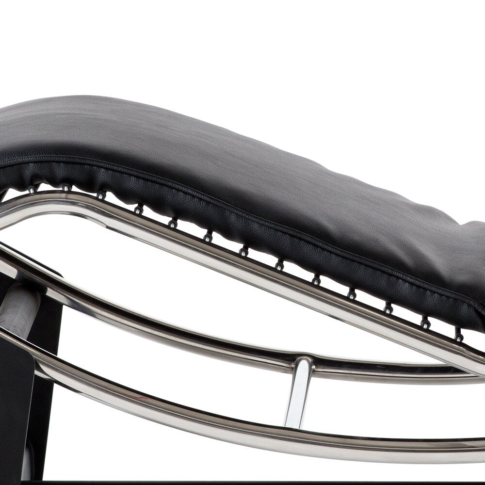 Poltrona reclinabile regolabile in pelle stile LC-4, modello Mid-Century Modern, replica per soggiorno o ufficio