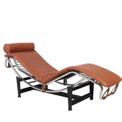 Poltrona reclinabile regolabile in pelle stile LC-4, modello Mid-Century Modern, replica per soggiorno o ufficio