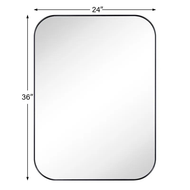 Specchi da parete rotondi in metallo TEHOME, stile moderno di metà secolo