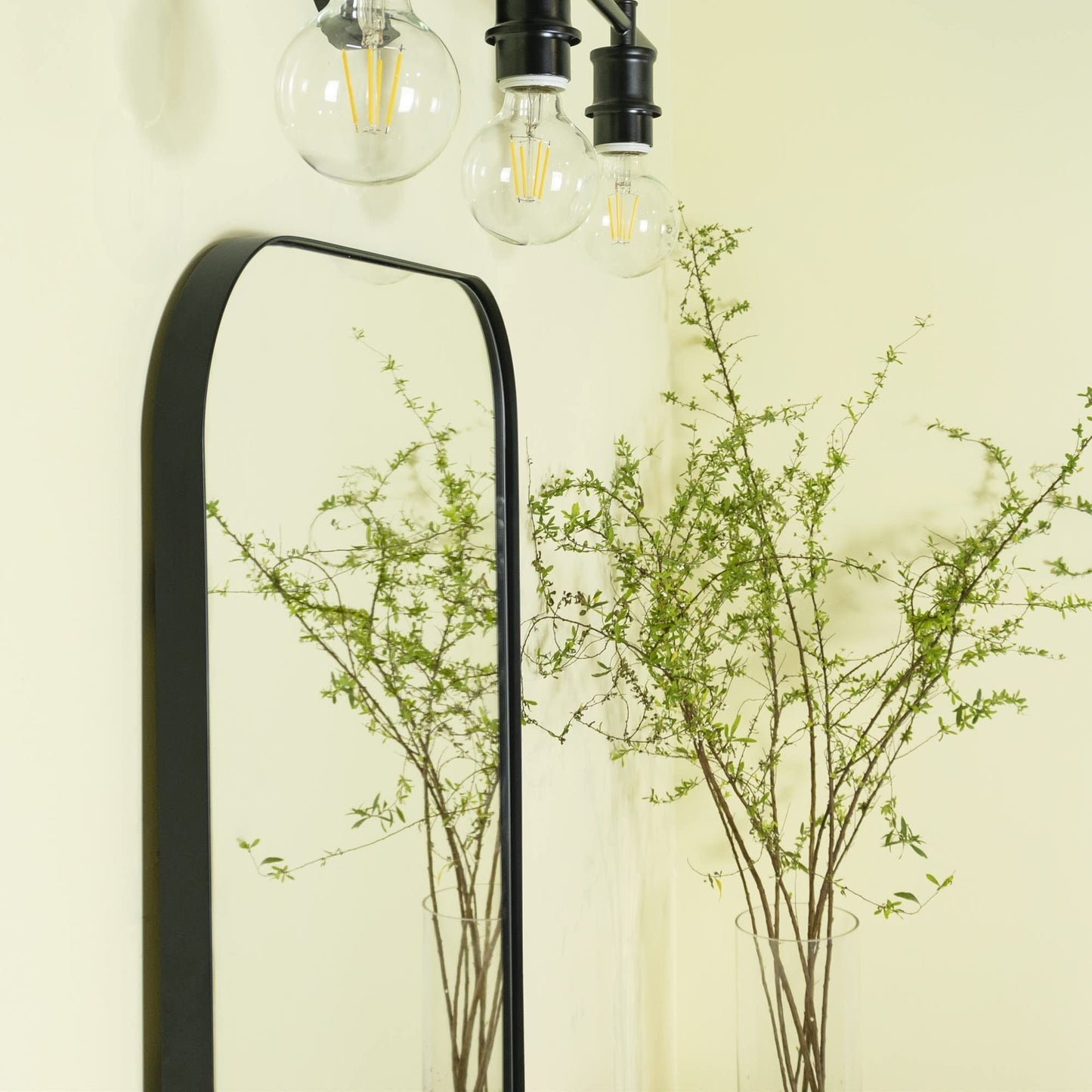 Specchi da parete rotondi in metallo TEHOME, stile moderno di metà secolo