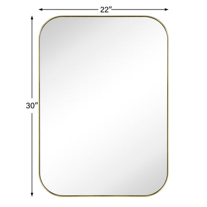 Specchi da parete rotondi in metallo TEHOME, stile moderno di metà secolo