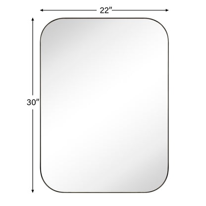 Specchi da parete rotondi in metallo TEHOME, stile moderno di metà secolo