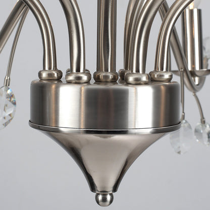 Lampadario di cristallo in stile candela con ramo di albero in stile retrò da fattoria