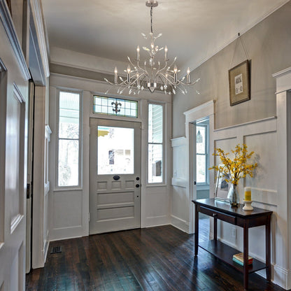 Lampadario di cristallo in stile candela con ramo di albero in stile retrò da fattoria