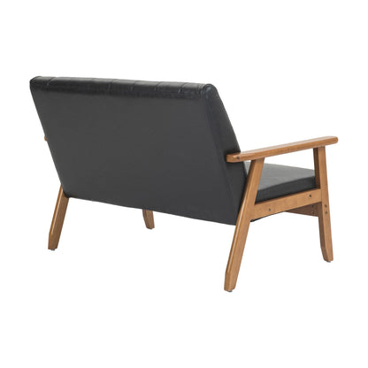 Divano a due posti imbottito in stile moderno di metà secolo, divano a due posti imbottito