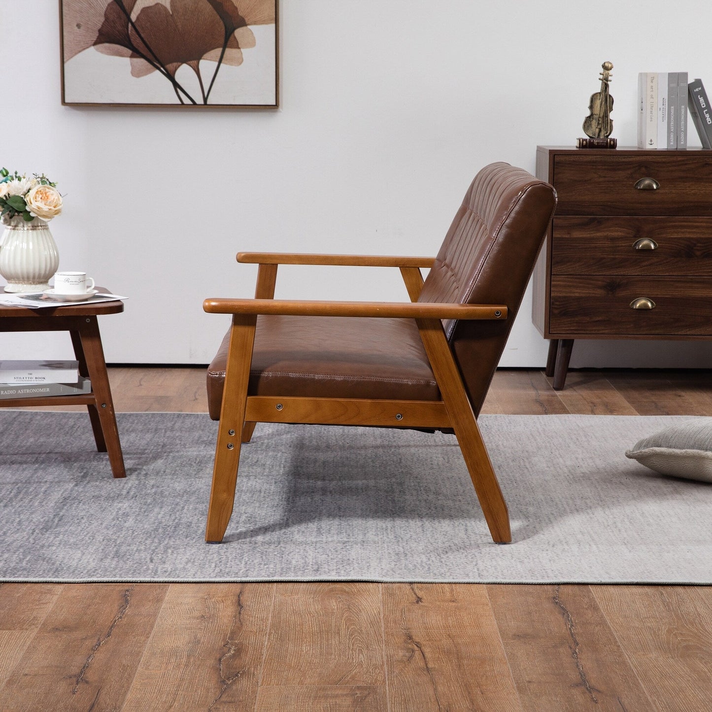 Divano a due posti imbottito in stile moderno di metà secolo, divano a due posti imbottito