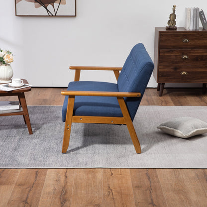 Divano a due posti imbottito in stile moderno di metà secolo, divano a due posti imbottito