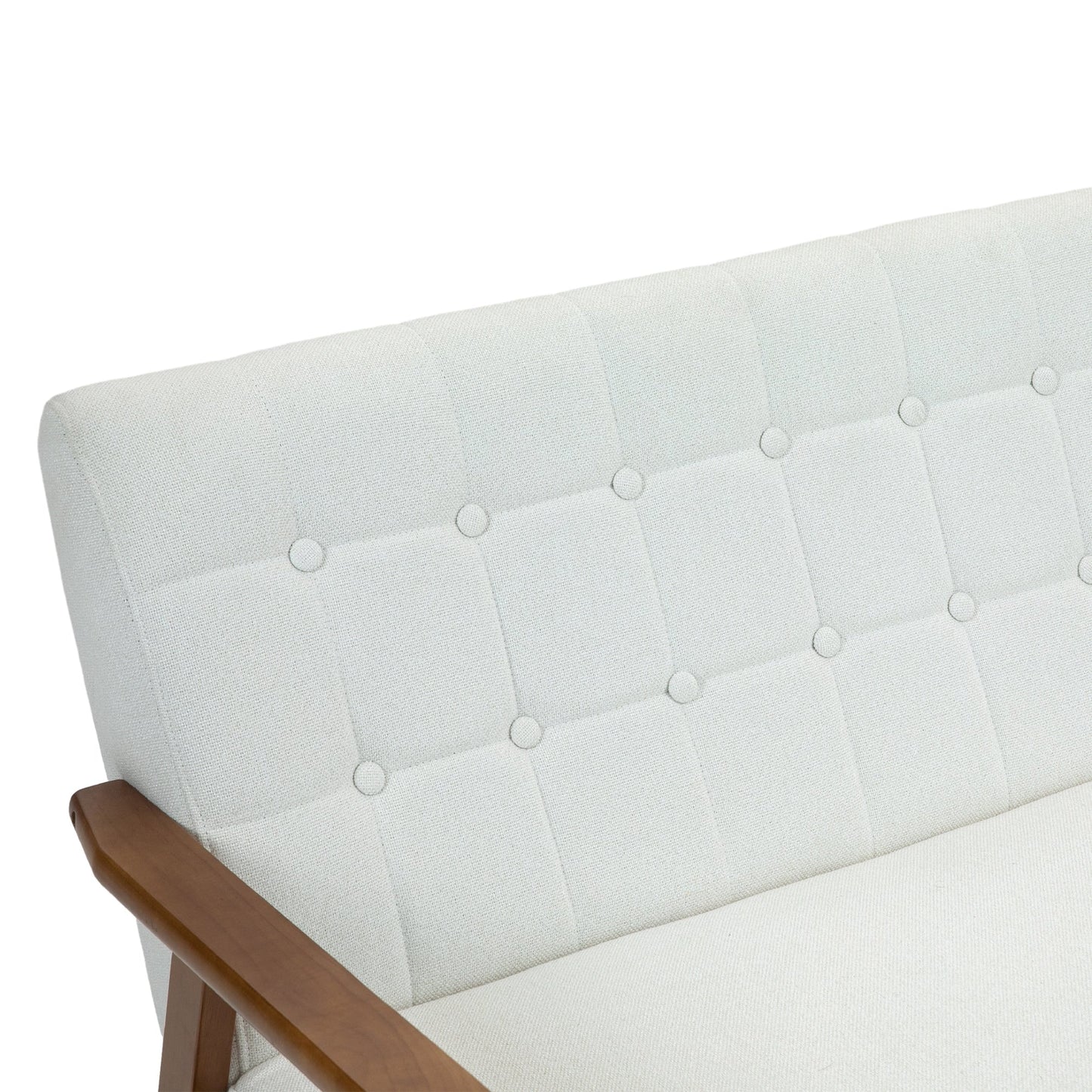 Divano a due posti imbottito in stile moderno di metà secolo, divano a due posti imbottito