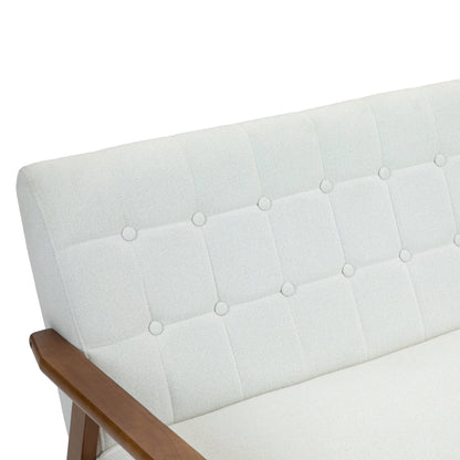 Divano a due posti imbottito in stile moderno di metà secolo, divano a due posti imbottito