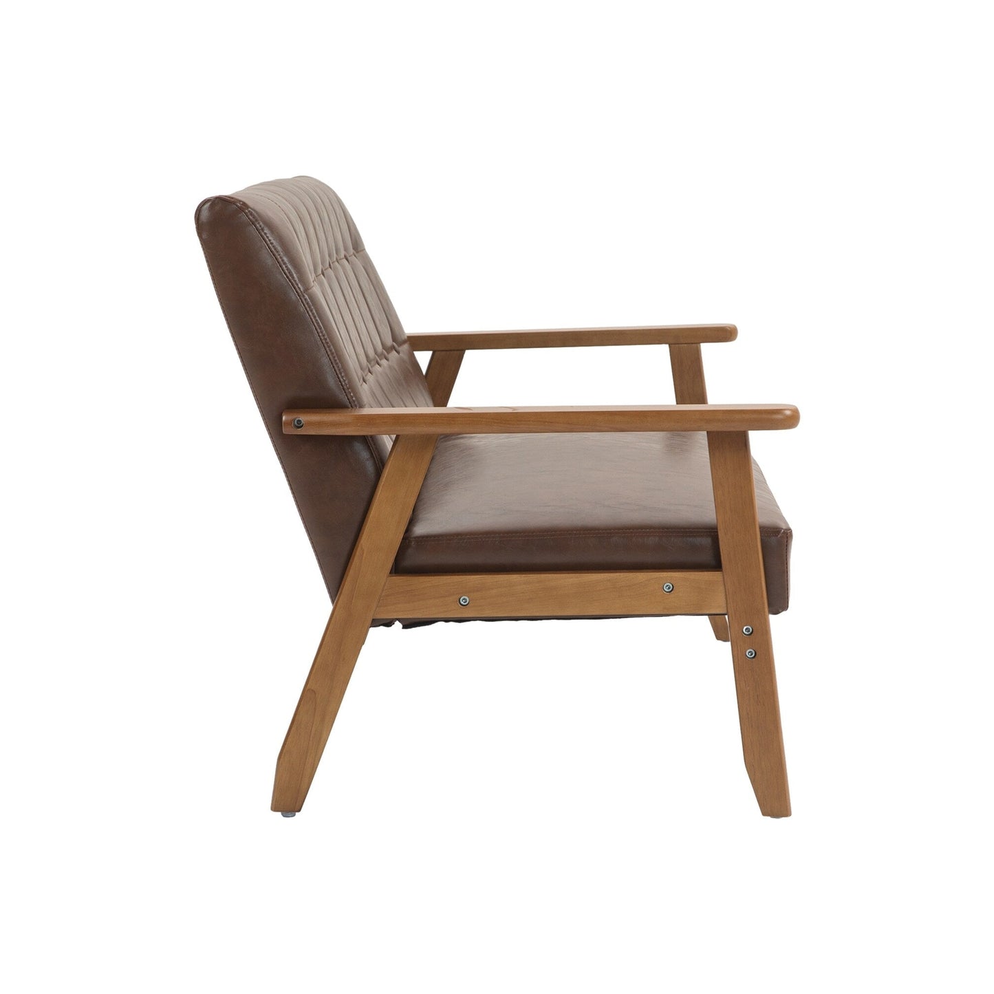 Divano a due posti imbottito in stile moderno di metà secolo, divano a due posti imbottito