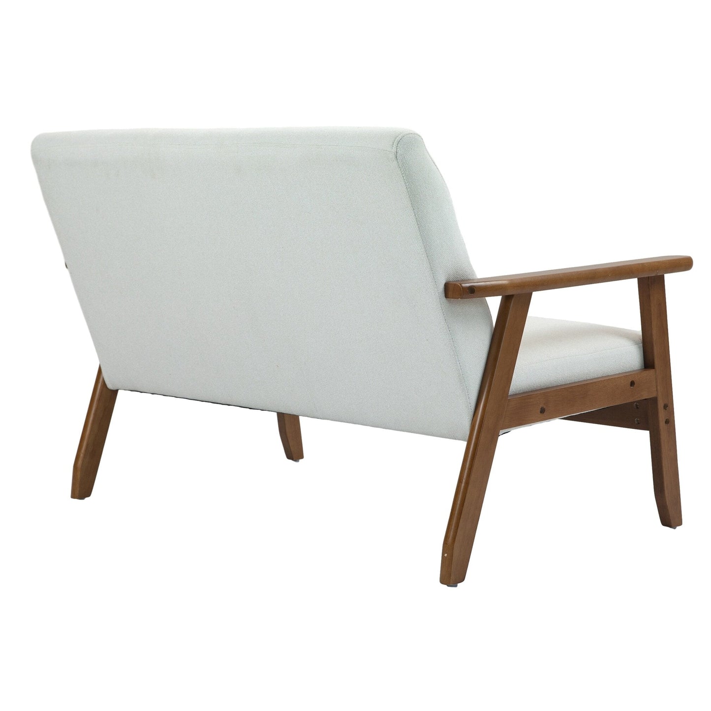 Divano a due posti imbottito in stile moderno di metà secolo, divano a due posti imbottito