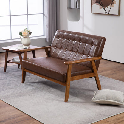 Divano a due posti imbottito in stile moderno di metà secolo, divano a due posti imbottito