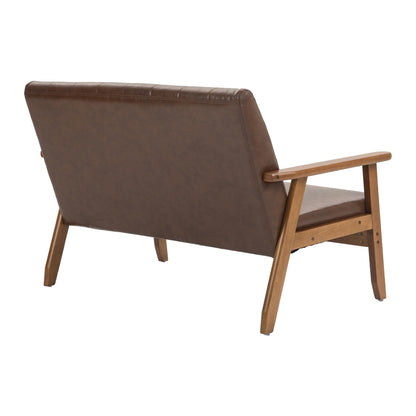 Divano a due posti imbottito in stile moderno di metà secolo, divano a due posti imbottito