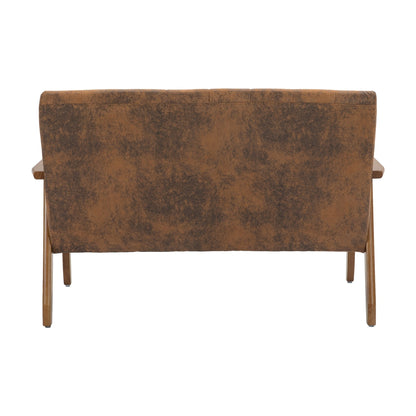 Divano a due posti imbottito in stile moderno di metà secolo, divano a due posti imbottito