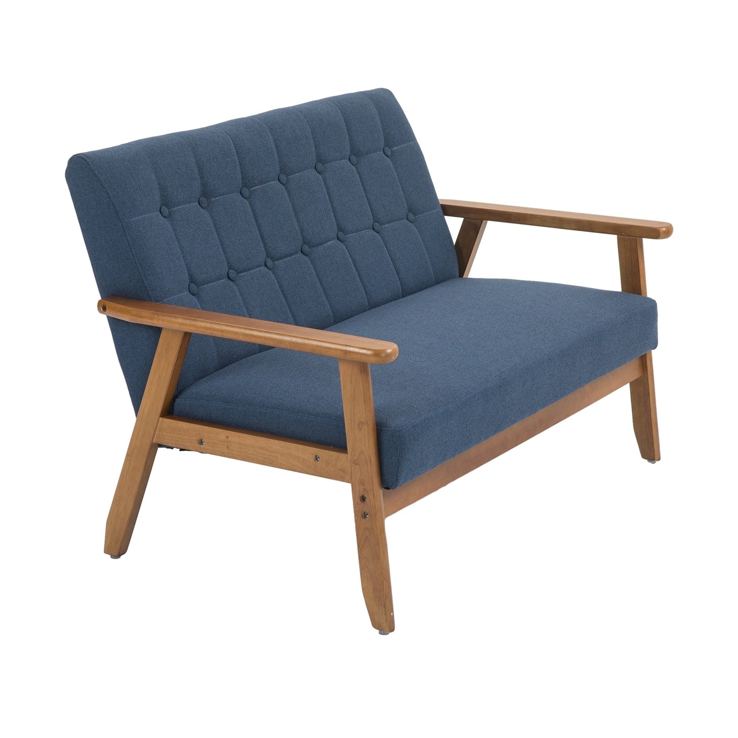 Divano a due posti imbottito in stile moderno di metà secolo, divano a due posti imbottito