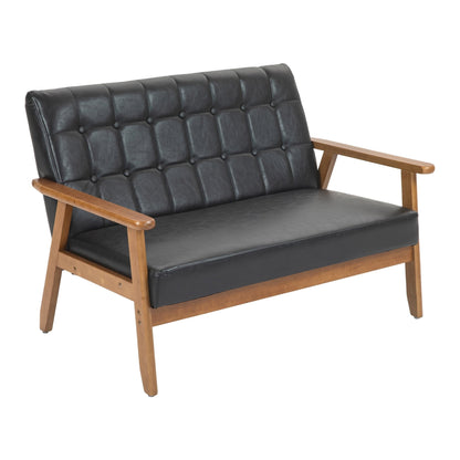 Divano a due posti imbottito in stile moderno di metà secolo, divano a due posti imbottito