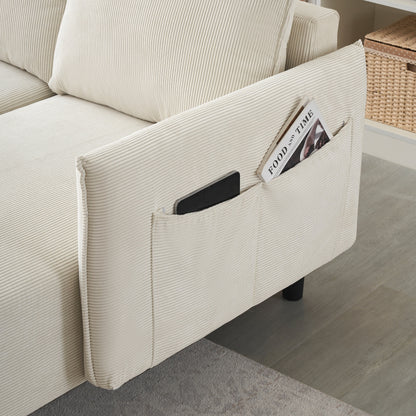 Divano in velluto moderno di metà secolo - 79,50 pollici di lunghezza, comodo divano a due posti per piccoli spazi