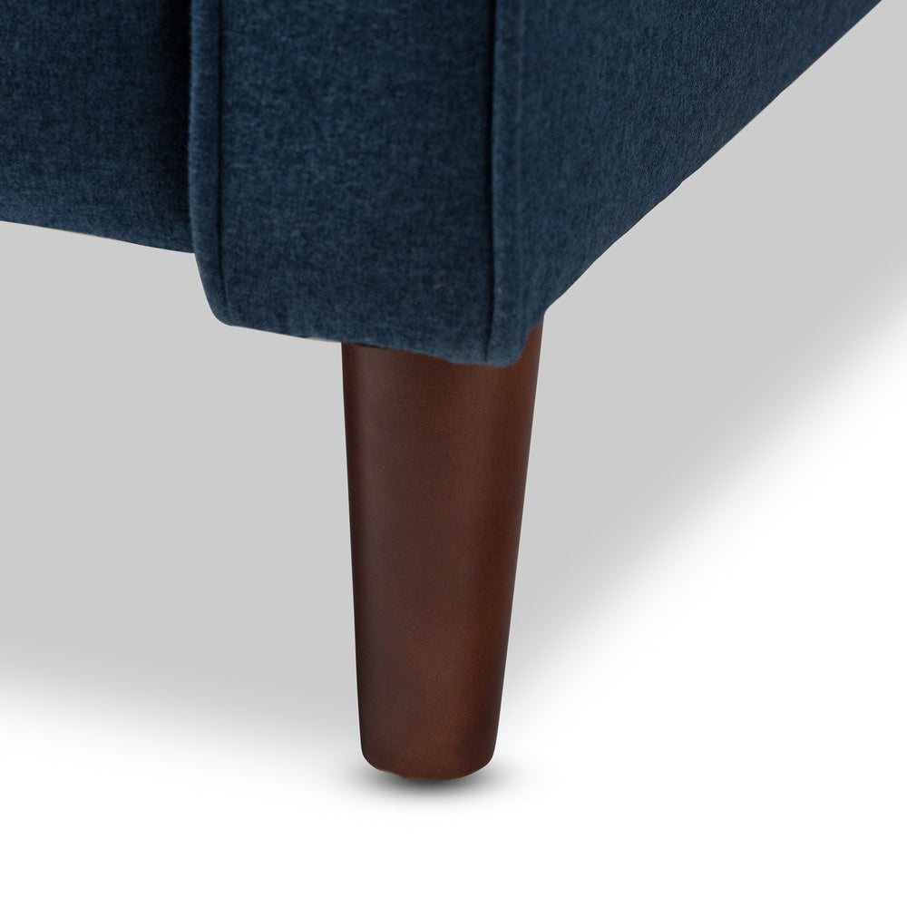 Poltrona reclinabile in tessuto di metà secolo di Baxton Studio